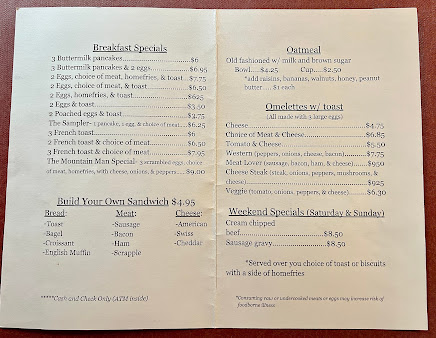 Menu Trail's End - 0