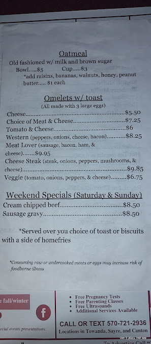 Menu Trail's End - 1