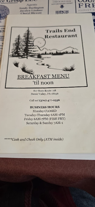 Menu Trail's End - 4