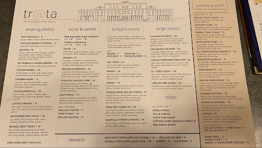 Menu Trata: The Restaurant At The Armory - 6