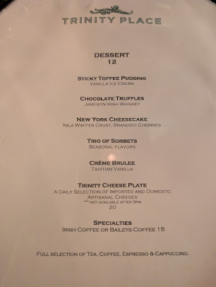 Menu Trinity Place Restaurant And Bar - 2