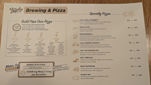 Menu Trophy Brewing & Pizza - 1