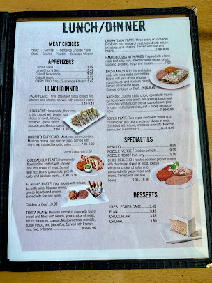 Menu Tu Taco Arlington Restaurant Cocina Autentica Mexicana - 5