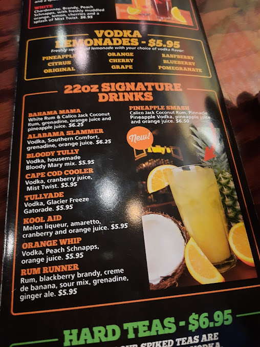 Menu Tully's Good Times Erie Blvd. - 2