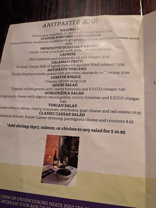 Menu Tuscan Blu | Italian Restaurant - 5