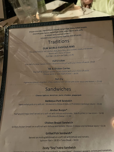 Menu Twin Anchors Restaurant & Tavern - 3