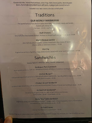 Menu Twin Anchors Restaurant & Tavern - 9