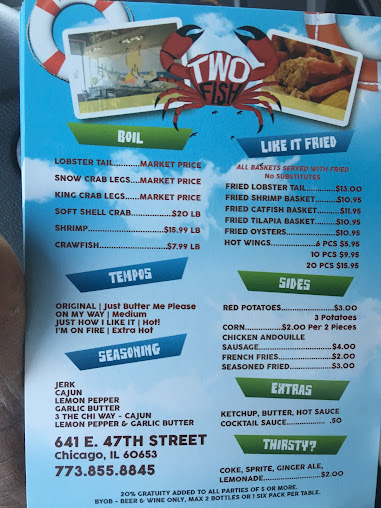 Menu Two Fish Crab Shack - 7