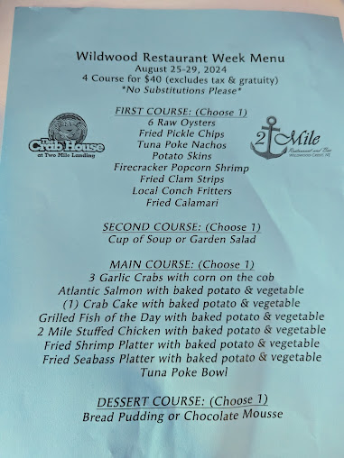 Menu Two Mile Crab House & Crush Bar - 0