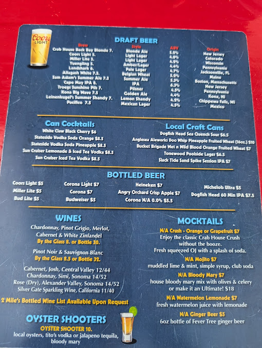 Menu Two Mile Crab House & Crush Bar - 6