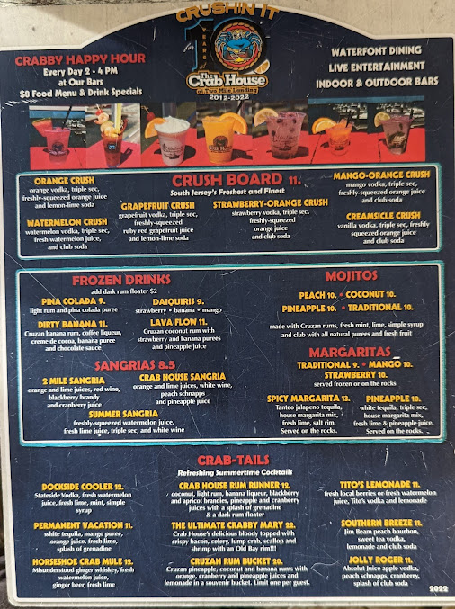 Menu Two Mile Crab House & Crush Bar - 8