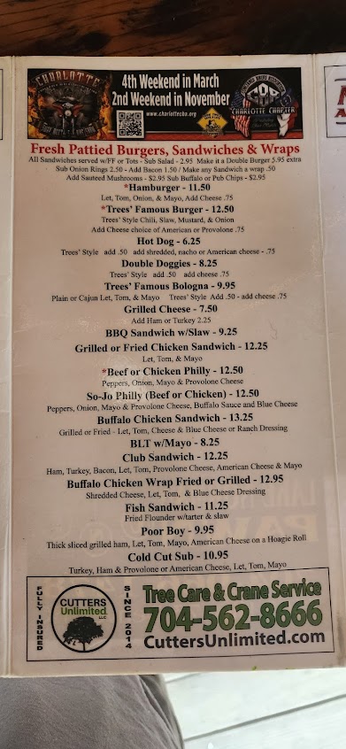 Menu Two Trees Sports Bar Grill - 0
