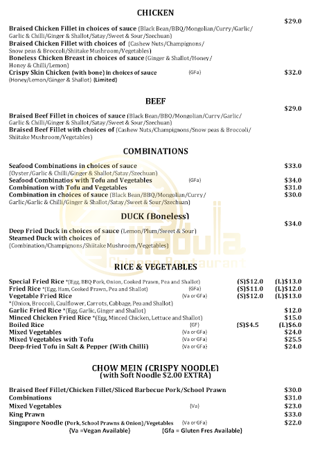 Menu Ulladulla Chinese Restaurant - 2