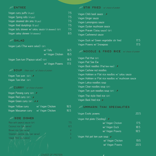 Menu Ummarin Thai Restaurant - 0