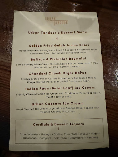 Menu Urban Tandoor - Indian Restaurant & Bar, Harrison, New Jersey - 2