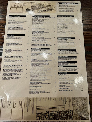 Menu Urban Tandoor - Indian Restaurant & Bar, Harrison, New Jersey - 3