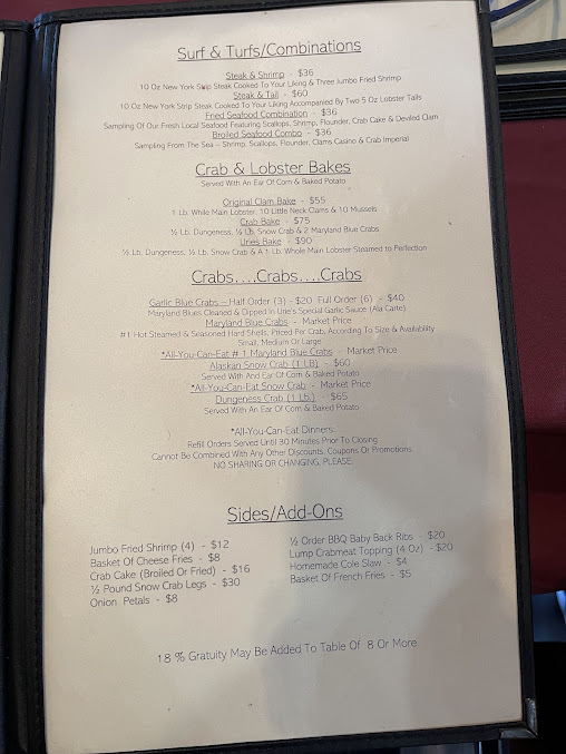 Menu Urie's Waterfront Restaurant - 2