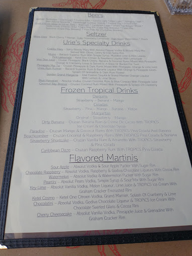 Menu Urie's Waterfront Restaurant - 8