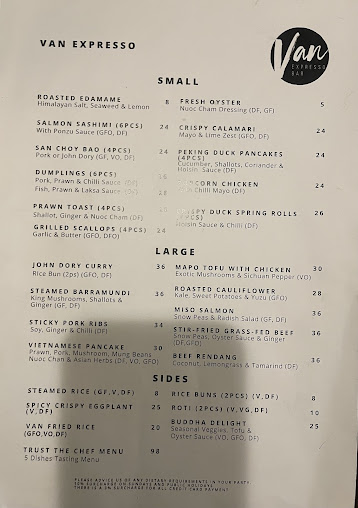 Menu Van Expresso Bar - 0