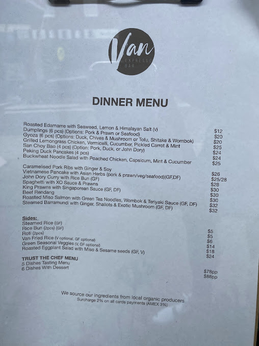 Menu Van Expresso Bar - 3