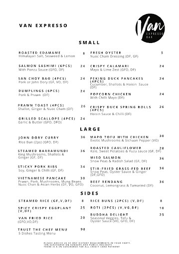 Menu Van Expresso Bar - 4