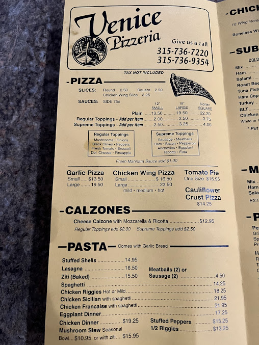 Menu Venice Pizzeria - 3