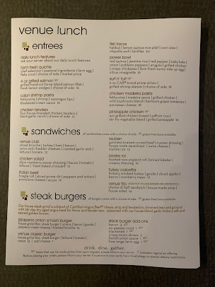 Menu Venue Restaurant & Lounge - 1