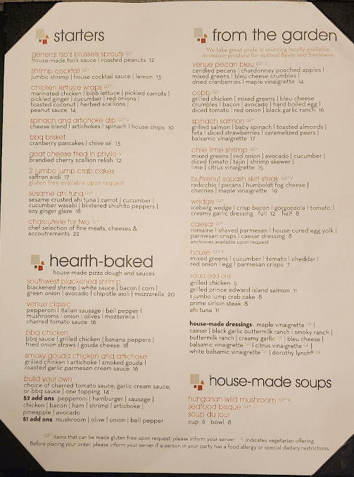 Menu Venue Restaurant & Lounge - 5