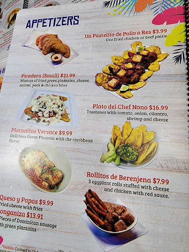Menu Versace Dominican Restaurant Caribbean Food - 2