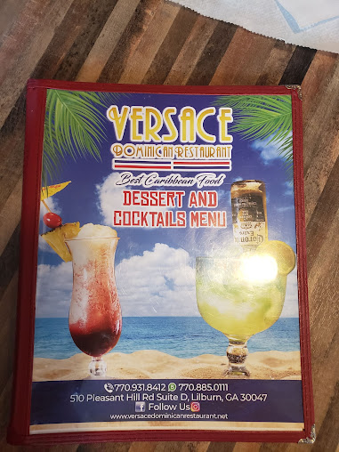 Menu Versace Dominican Restaurant Caribbean Food - 6