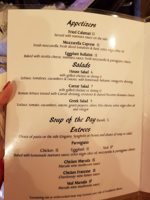 Menu Vicinis Italian Restaurant And Pizzeria - 7