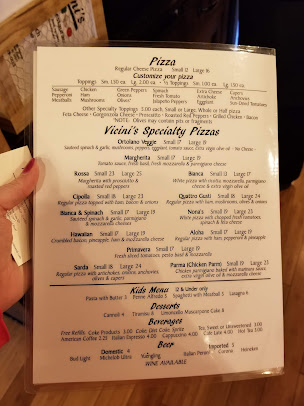 Menu Vicinis Italian Restaurant And Pizzeria - 8