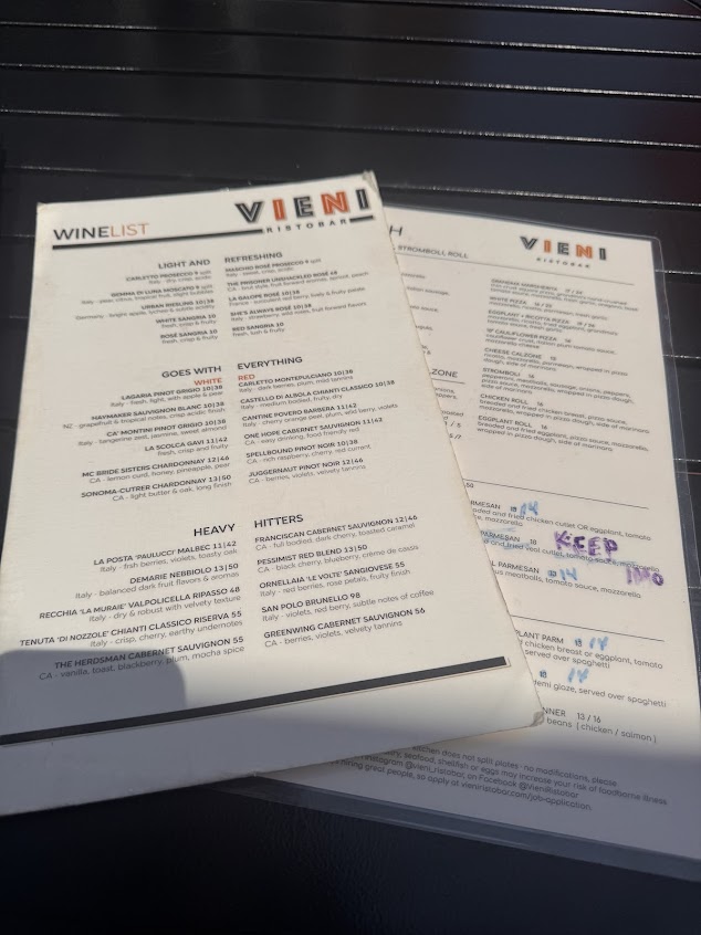 Menu Vieni Ristobar - 5