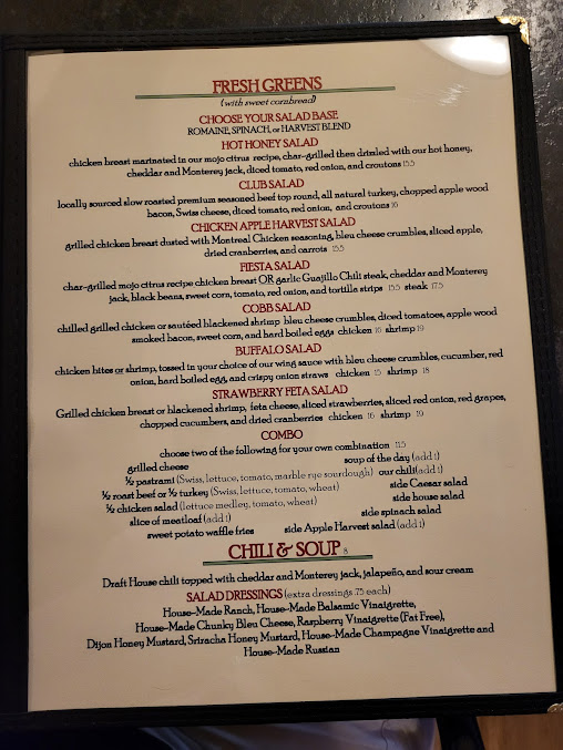 Menu Village Draft House - 1