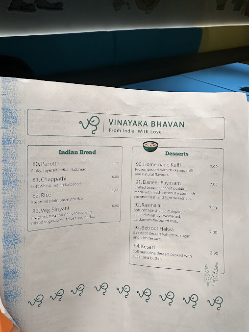 Menu Vinayaka Bhavan - 6