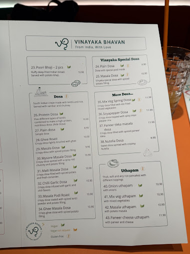 Menu Vinayaka Bhavan - 7