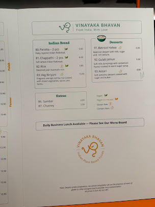 Menu Vinayaka Bhavan - 9