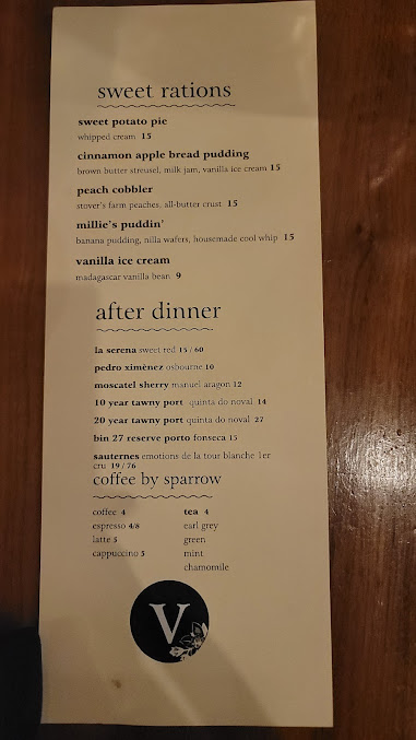 Menu Virtue Restaurant - 2