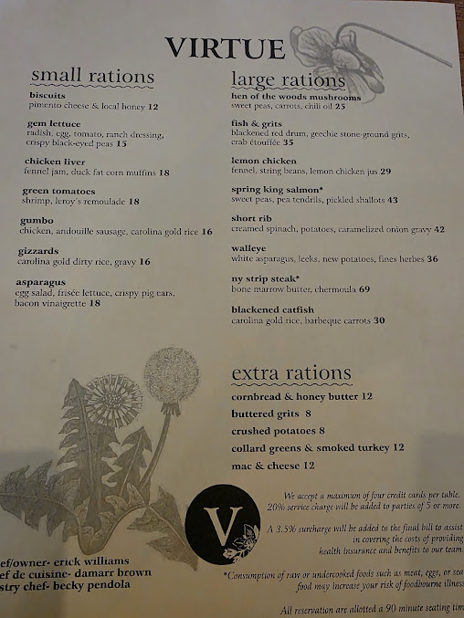 Menu Virtue Restaurant - 3
