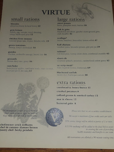 Menu Virtue Restaurant - 7