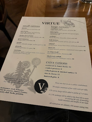 Menu Virtue Restaurant - 9