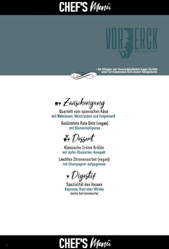 Menu Vorwerck Restaurant - 0