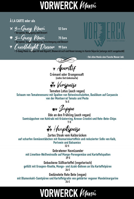 Menu Vorwerck Restaurant - 1