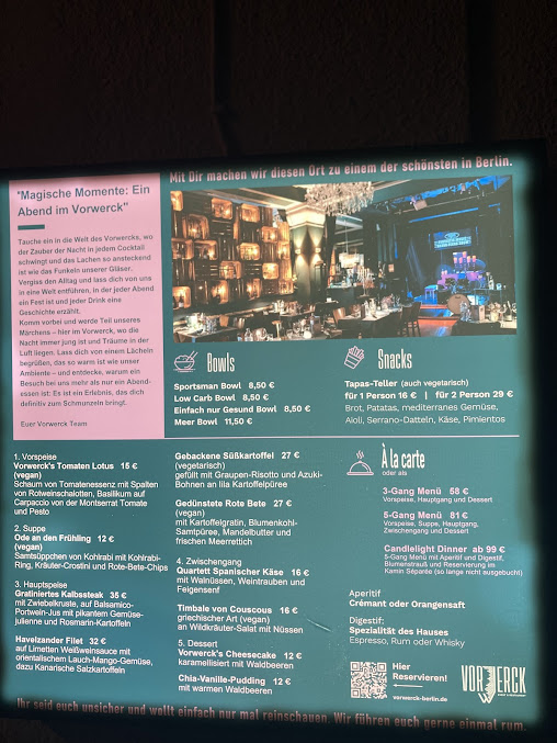 Menu Vorwerck Restaurant - 5