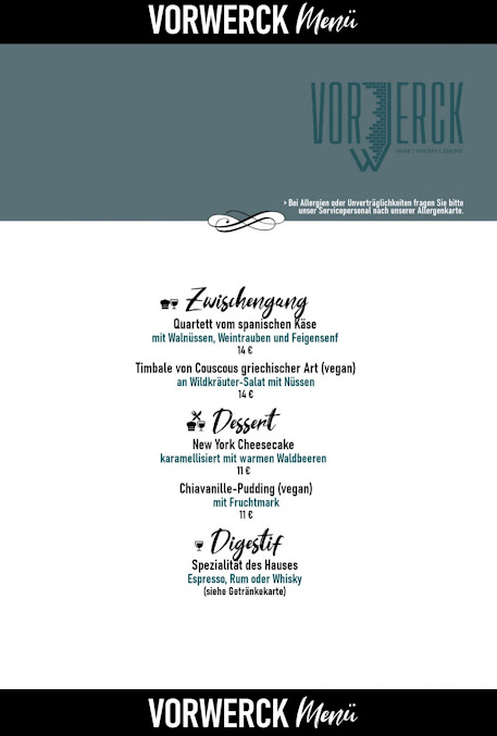 Menu Vorwerck Restaurant - 9