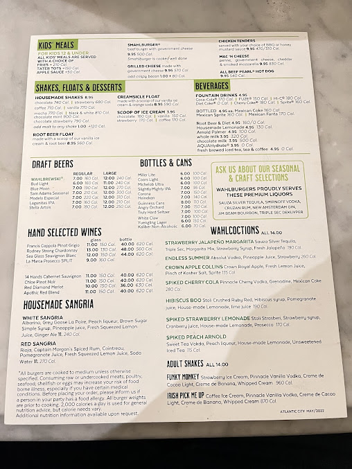 Menu Wahlburgers - 8