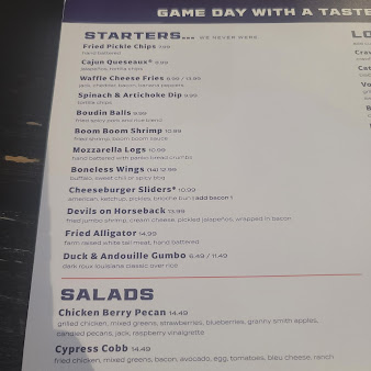 Menu Walk-On's Sports Bistreaux - Katy Restaurant - 0