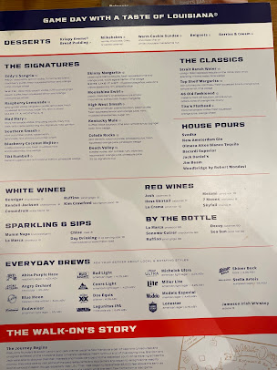 Menu Walk-On's Sports Bistreaux - Katy Restaurant - 6