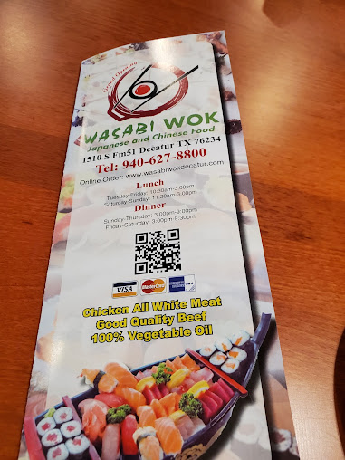 Menu Wasabi Wok Chinese And Japanese Restaurant - 1