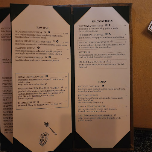 Menu Washington Inn & Wine Bar - 3